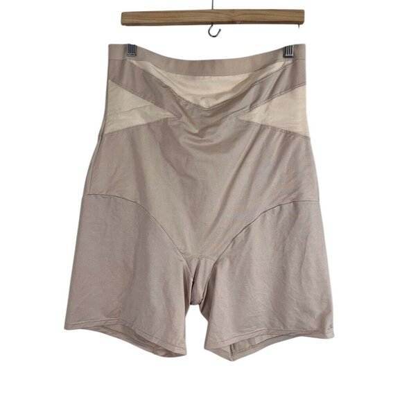 Cacique Neutral Shapewear 22 Nude High Waist Thigh Short Intimates Feminine Chic - Picture 1 of 14